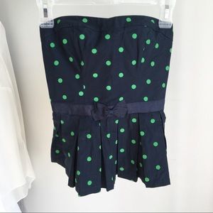 Abercrombie and Fitch Navy Polka Dot Tube Top